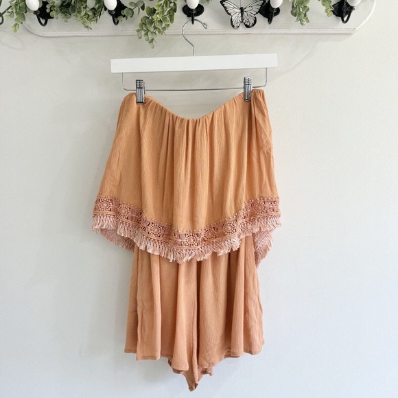 The Jetset diaries javasu Shorts romper New Xs Boho Tasseled Festival - Picture 2 of 5